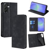 Husa Deluxe compatibila cu Samsung Galaxy A25 &ndash; Tip Carte, Piele Ecologica Negru, Functie Stand si Protectie 360
