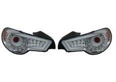 Set stopuri, lampa spate SUBARU BRZ, 06.2012-12.2020; TOYOTA GT-86, 06.2012-2021, partea stanga, dynamic indicator; LED; crom, transparent; TUNING,