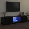 Gossi comoda tv cu lumini led, negru, 140x40x35,5 cm