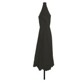Parasol de gradina Gossi cu lumini led &oslash;395x245 cm, negru