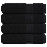 vidaXL Prosoape de m&acirc;nă 4 buc Negru 50x100 cm 360 g/m&sup2; 100% bumbac