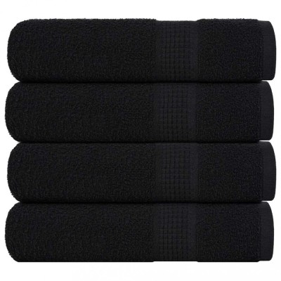 vidaXL Prosoape de m&amp;acirc;nă 4 buc Negru 50x100 cm 360 g/m&amp;sup2; 100% bumbac 136951 foto