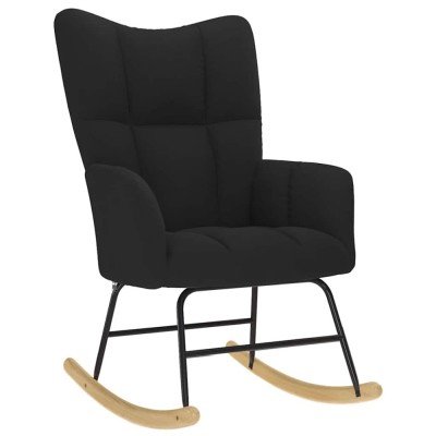 Scaun balansoar, negru, material textil foto