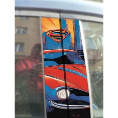 Sticker Auto Stalpi Usi Supercar , Autocolant Sportiv pentru Masini Performante