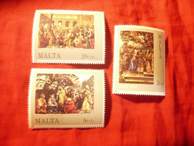 Serie Malta 1984 - Pictura ,3 valori foto