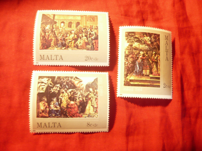 Serie Malta 1984 - Pictura ,3 valori
