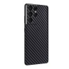 Folie autocolanta Skin, pentru Samsung Galaxy S24 Ultra, carbon negru, protectie spate