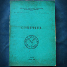 GENETICA - PROF. DR. DOC. IULIAN DRACEA & DR. GALLIA BUTNARU - TIMISOARA, 1979