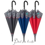 Umbrela Automata Jad, Bordura Lata, 8 Spite, Diametru 102cm, Usoara, Baston, Ploaie, Unisex