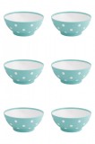 Set boluri, 6 piese, 750 ml, Plastic, Verde deschis