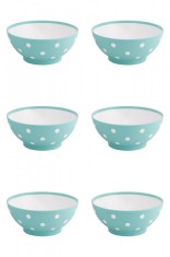 Set boluri, 6 piese, 750 ml, Plastic, Verde deschis