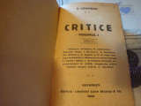 E. Lovinescu - Critice - 8 volume coligate - 1920, Alta editura