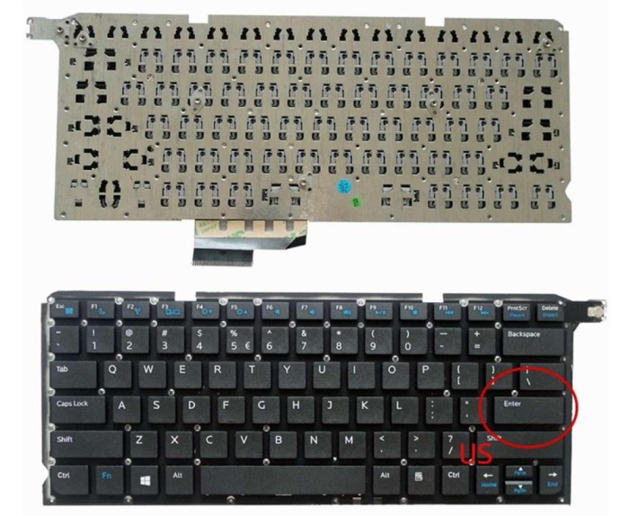 Tastatura Dell Vostro V5460 layout US fara rama enter mic, Vostro V5460D layout US fara rama enter mic