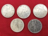Moneda Argint Romania - lot monede de 1 Leu 1910 / Regele Carol I !