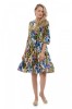 Rochie Dama Clos cu Imprimeu Multicolor - S, Eranthe