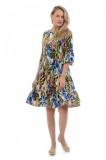 Rochie Dama Clos cu Imprimeu Multicolor - L, Eranthe