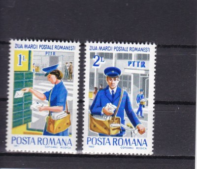 ROMANIA 1982 LP 1065 ZIUA MARCII POSTALE ROMANESTI SERIE MNH foto
