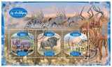 Gabon 2020: Fauna - Antilope, Set Complet Coliță + Bloc. Timbru Tematic Africa
