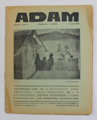 REVISTA ADAM , ANUL II , NO. 3 , 1 IULIE 1930 foto