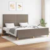 VidaXL Cadru de pat fără saltea, gri taupe, 160x200 cm, textil