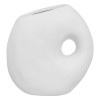 Vază Decorativă Ceramica, Albă, Rotundă, 15x7x15cm, Oem