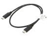 Cablu USB 2.0 USB C aurit 0,5m negru, Lanberg