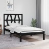 VidaXL Cadru de pat mic single, negru, 75x190 cm, lemn masiv de pin 3103962