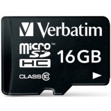 Card Memorie microSDHC Verbatim, 16Gb, Clasa 10 / UHS-1 U1, Cu Adaptor