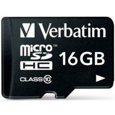 Card Memorie microSDHC Verbatim, 16Gb, Clasa 10 / UHS-1 U1, Cu Adaptor