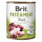 Brit Pat&eacute; &amp;amp; Meat Conservă de rață 800 g