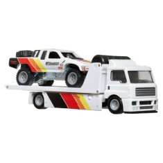 HOT WHEELS TRANSPORTATOR FLEET STREET CU MASINUTA TOYOTA OFF ROAD TRUCK SCARA 1:64