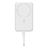 Baterie Externa Wireless Baseus Magnetic Mini, 10000mAh, 30W, PD + FQI, 1 x QI - 2 x USB-C, Alba P1002210B223-00
