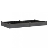 Cumpara ieftin Strat gradina inaltat cu captuseala gri 240x120x25cm, lemn brad
