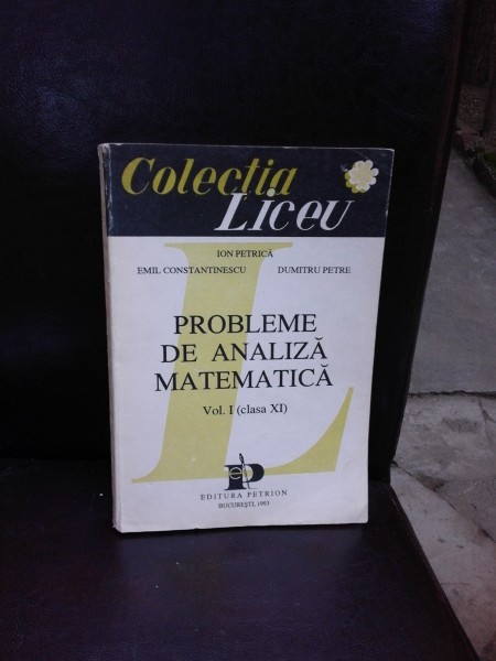 PROBLEME DE ANALIZA MATEMATICA VOL.I (CLASA XI) - ION PETRICA