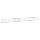 Cumpara ieftin Cos gabion cu capac, argintiu, 700x50x50 cm, fier galvanizat