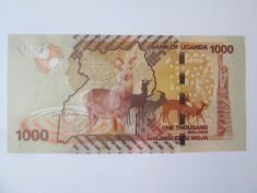 Uganda 1000 Shillings 2000 UNC,bancnota din imagini foto