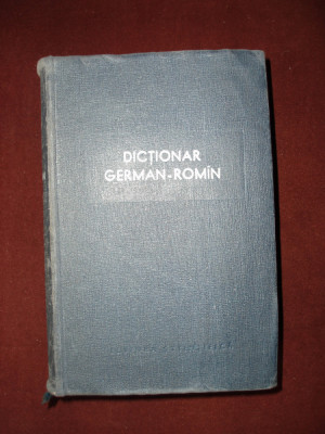 DICTIONAR GERMAN-ROMAN - M. Isbasescu Editura Stiintifica 1958, C35 foto