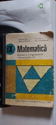 MATEMATICA GEOMETRIE SI TRIGONOMETRIE CLASA A IX A COTA RADUTIU VORNICESCU foto