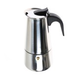 Espressor aragaz pentru cafea, Kasemi, inox, argintiu, 6 cesti, 10 x 13.5 x 20 cm