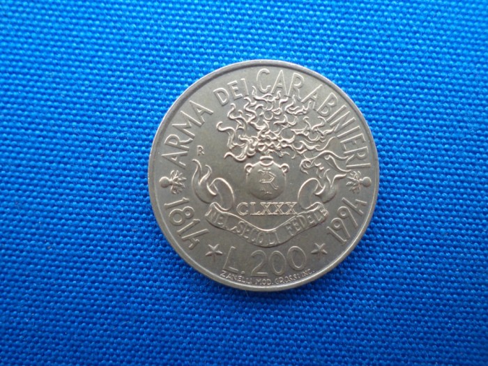 200 LIRE 1994 , ARMA CARABINIERILOR / ITALIA
