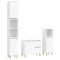 Set dulapuri de baie, 3 piese, alb, lemn prelucrat