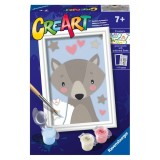 Cumpara ieftin Ravensburger - CreArt pictura pe numere pentru copii lup dragut