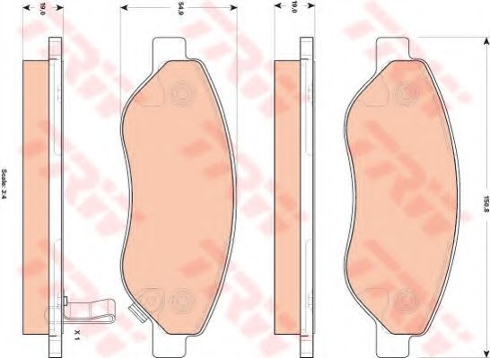 Set placute frana,frana disc OPEL CORSA D (2006 - 2016) TRW GDB1713