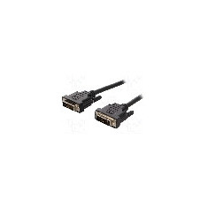 Cablu DVI - DVI, din ambele par&#355;i, DVI-D (24+1) mufa, 1m, negru, ASSMANN - AK-320108-010-S