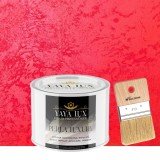Vopsea Decorativă Interior Perla Luxury Rosu Intens 0,5 Litri cu Fulgi Perlați, Pensulă Inclusă &ndash; Toro Decor