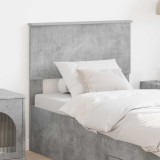 vidaXL Tăblie cap cu headboard Gri din beton 80 cm Lemn compozit 888477