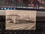 Predeal, Gara, cu locomotivă și multe persoane, circulație 20 iul. 1911, 205, Circulata, Printata