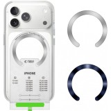 Sticker Metalic Tech-Protect MMP-210, Set 2 bucati, Albastru Argintiu