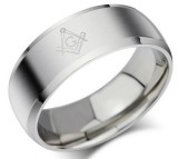 Inel masonic tip verigheta SILVER