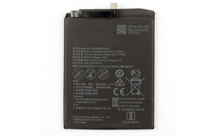 Acumulator pentru Huawei Mate 10 Lite / P30 Lite / Honor 7X / Nova 2 Plus, HB356687ECW, 3340 mAh